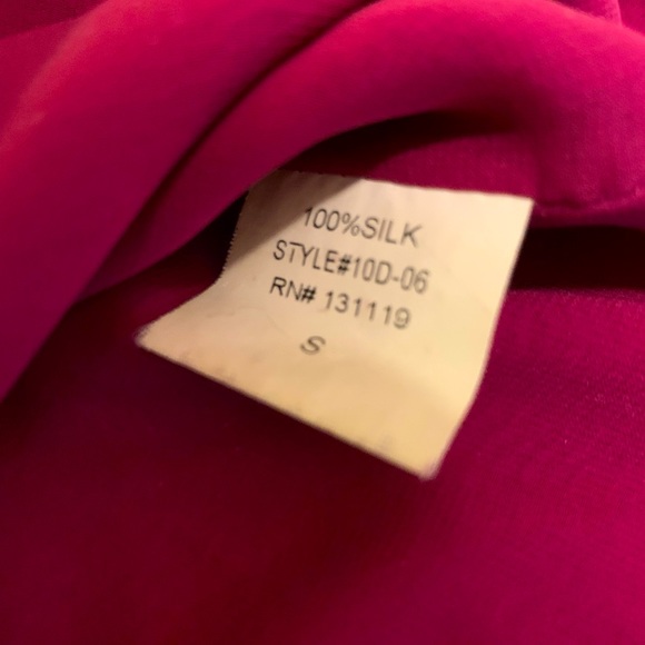 Magenta Olive Olivia Silk Mini Dress - Picture 7 of 9